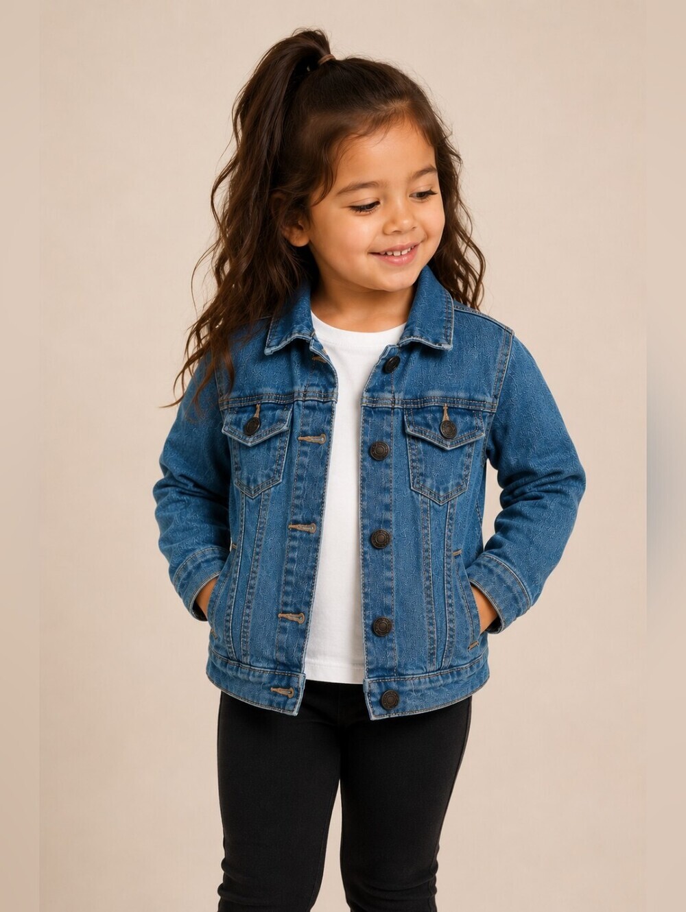 Carter's Girls Denim Jacket Size 5T Classic Button Front Jean Jacket